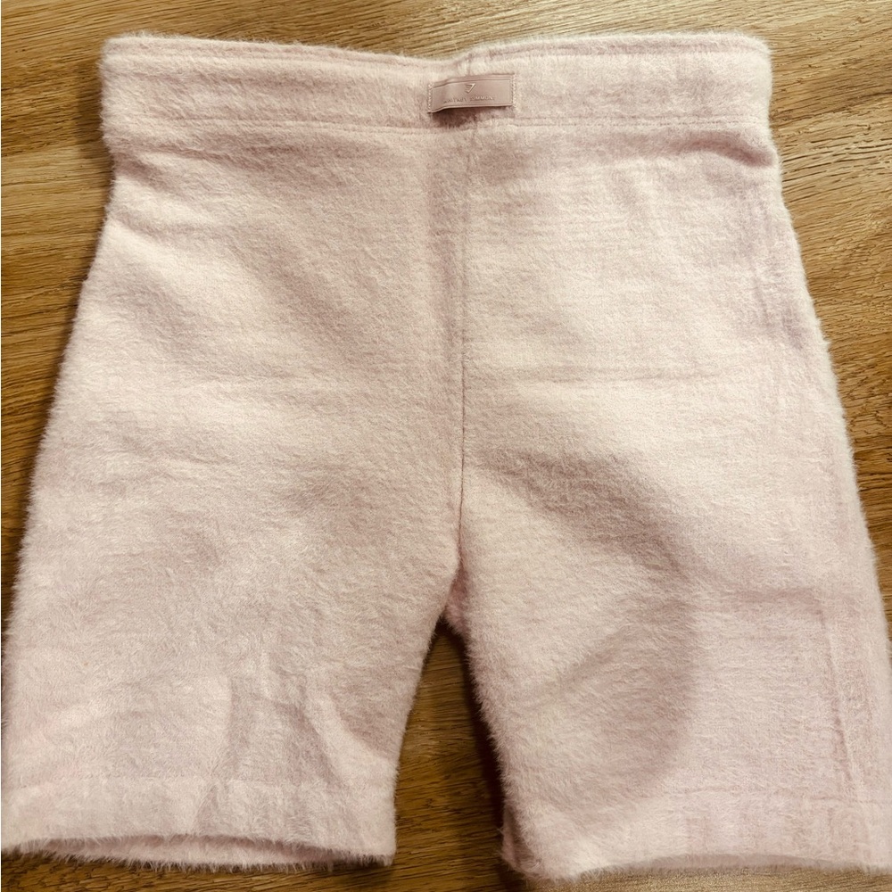 Gym Shark Pastel Pink eyelash knit biker shorts M - Picture 6 of 6